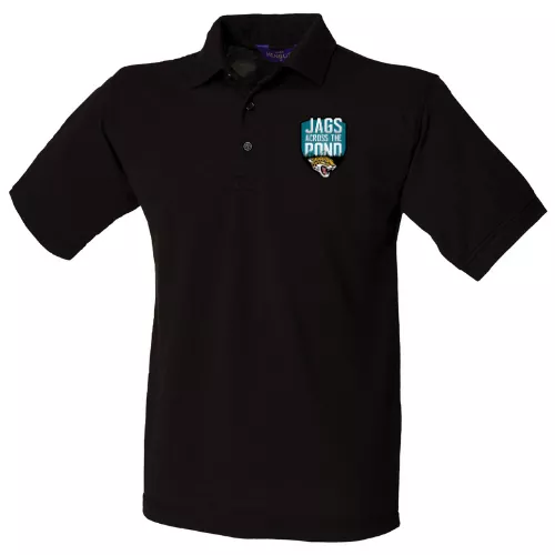 Jags Across The Pond Black Short Sleeve Polo Shirt
