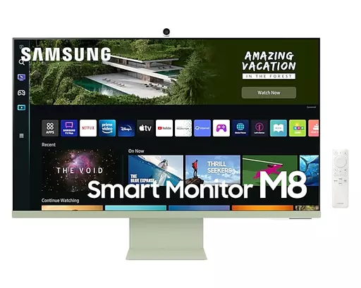 Samsung LS32BM80GUUXXU computer monitor 81.3 cm (32") 3840 x 2160 pixels 4K Ultra HD Green, White