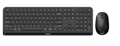 Philips 4000 series SPT6407B/40 keyboard Mouse included Universal RF Wireless + Bluetooth QWERTY English Black