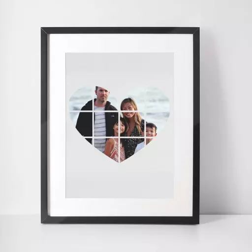 Personalised Heart Photo Wall Art - Upload Photo
