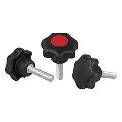 K0155 Star Grips Form L With Male Thread Size M5-M16