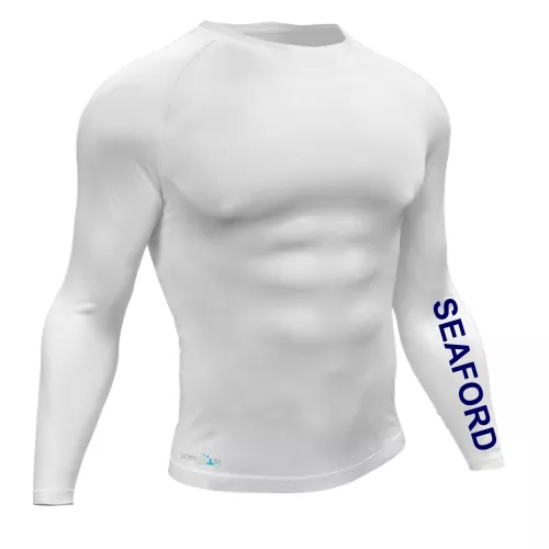 Seaford College Junior Precision White Baselayer Top Summer Sports