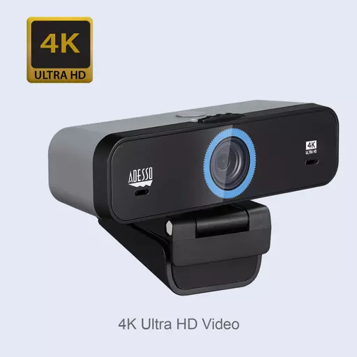 Adesso CyberTrack K4 webcam 8 MP 3840 x 2160 pixels USB 2.0 Black