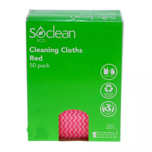 ECO CLEANING CLOTH RED PK50
