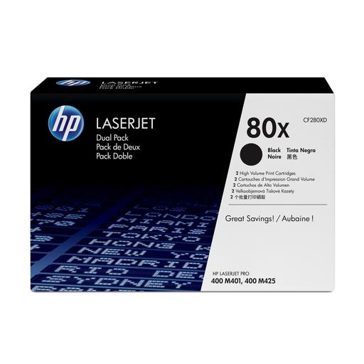 HP CF280XD/80X Toner cartridge black high-capacity twin pack, 2x6.9K pages ISO/IEC 19752 Pack=2 for HP Pro 400/e