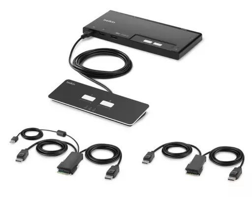 Belkin F1DN202MOD-PP-4 KVM switch Black