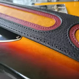 GS58 black red tan sunburst guitar strap Pinegrove 132535.jpg