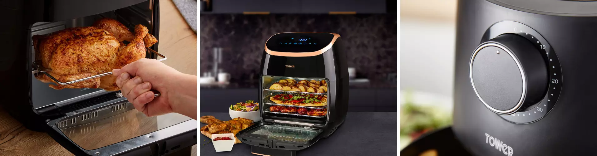 Tower T17076 10 in 1 Digital Air Fryer Review: Rotisserie cooking