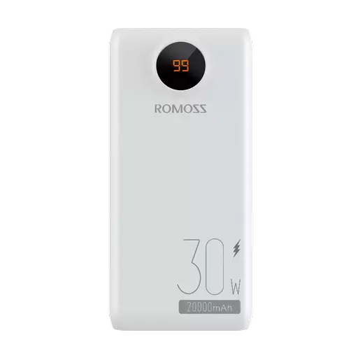 Romoss - SW20S Pro - 20,000mAh 30W Digital Display Powerbank - White