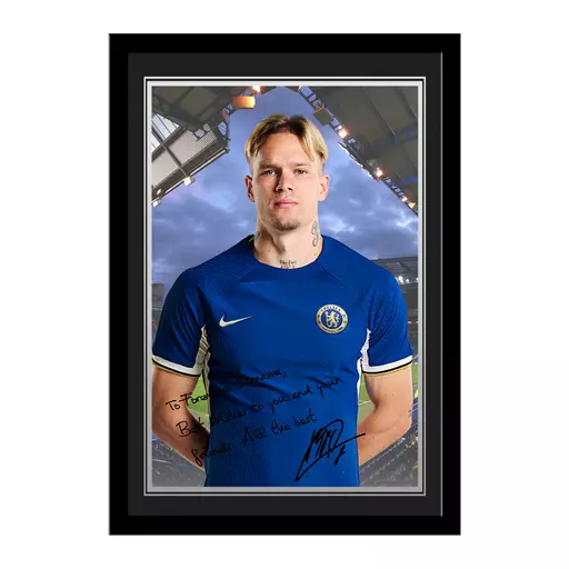 Chelsea FC Mudryk Autograph Photo Framed