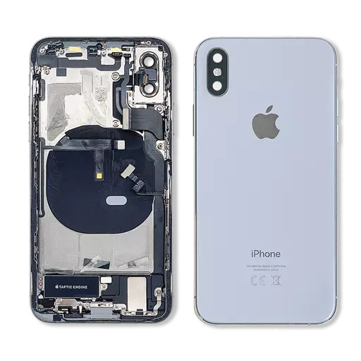 Back Housing With Internal Parts (RECLAIMED) (Grade C Minus) (Silver) (No CE Mark) - For iPhone XS
