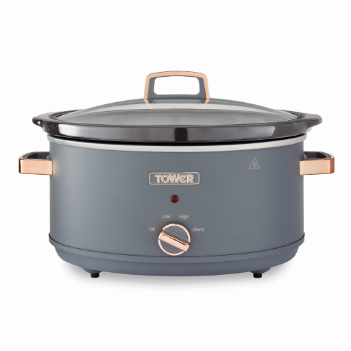 Slow Cooker Tower 6.5L - Cucina Lenta Con 3 Impostazioni, Manici Freddi, Nero E Rosa Oro - Foto 4