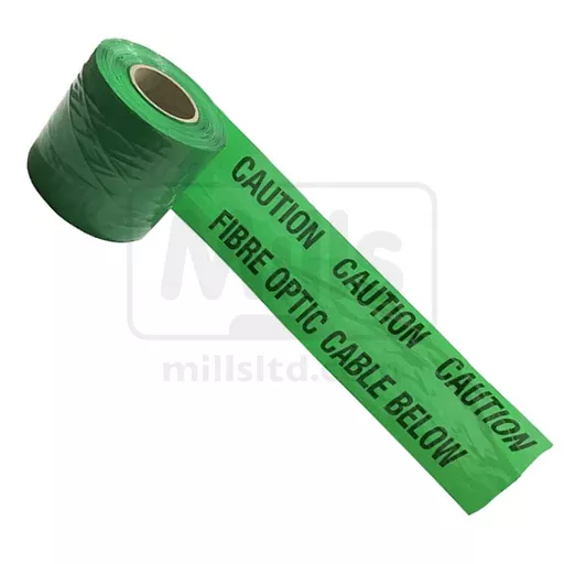 Caution Fibre Optic Cable Below – Detectable Underground Warning Tape 150mm x 100m