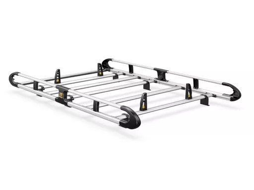 Vauxhall Combo 2012-2018 L1, H1 Twin Rear Doors - ULTI Rack+ (Aluminium) - 4 Bar Roof Rack