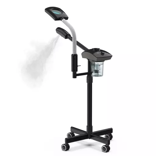 SkinMate 2 in 1 Steamer and Mag Lamp Black