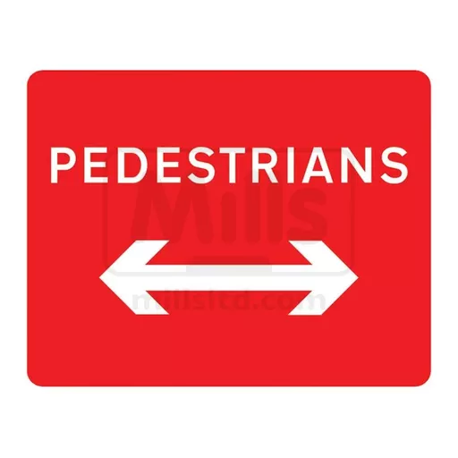 Quickfit Pedestrians Left/Right Arrow Plate 600 x 450mm - 300mm Centres