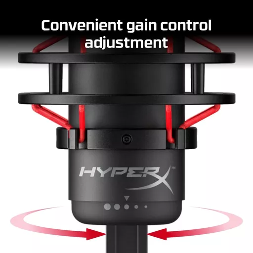 HyperX QuadCast - USB Microphone (Black-Red) - Red Lighting
