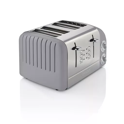 4 Slice Retro Toaster - Grey