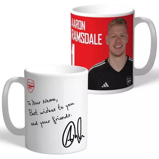 Arsenal FC Ramsdale Autograph Mug