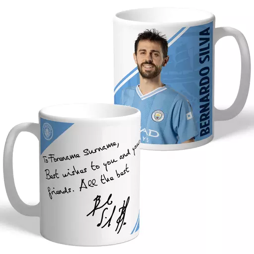 Manchester City FC Bernardo Autograph Mug