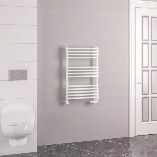 Rowsham 800 x 500mm Towel Rail Matt White