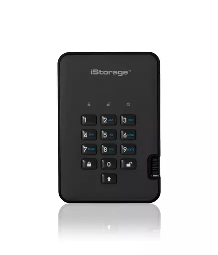 iStorage diskAshur2 256-bit 1TB USB 3.1 secure encrypted hard drive - Black IS-DA2-256-1000-B