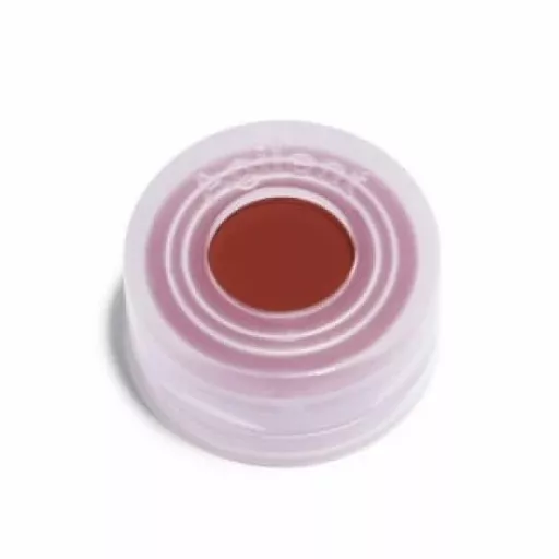 Snap cap, clear, PTFE/silicone/PTFE septa, 100/pk