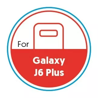 Smartphone Circular 20mm Label - Galaxy J6 Plus - Red