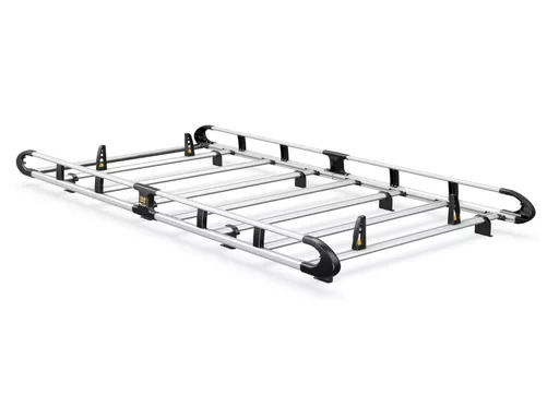 Mercedes Vito 2003-2014 L1, H1 Twin Rear Doors - ULTI Rack+ (Aluminium) - 6 Bar Roof Rack