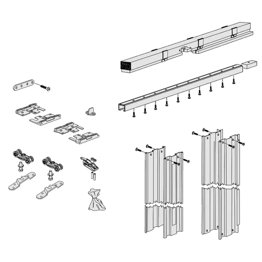 BRIO Pocket Door Kit PS80-20/1 To Suit Plasterboard Stud Walls