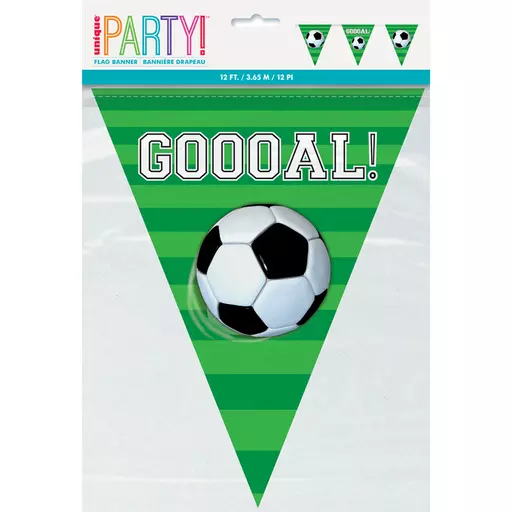 3D Soccer Pennant Banner