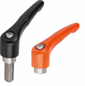 K0123 - Clamp Levers With Zinc Handle and Stainless Steel Thread M3-M16
