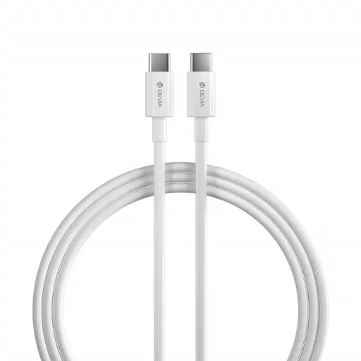 Devia - 2m (60W) Power Delivery - USB-C to USB-C Cable - White