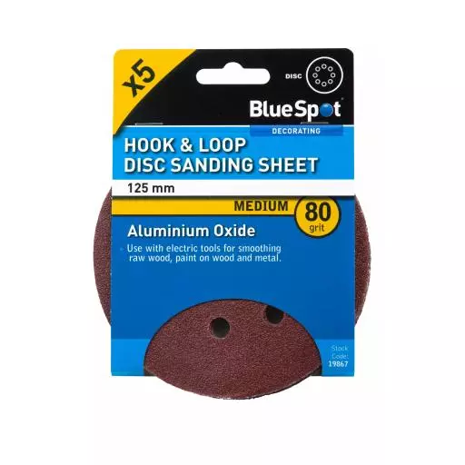 125mm 5 Pack 80 Grit Sanding Disc