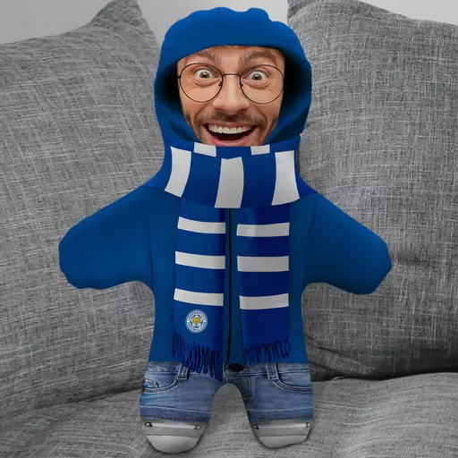 Leicester City FC Hoodie Mini Me Photo Upload Cushion