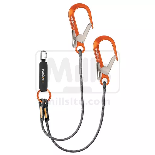 Heightec Elite Twin Lanyard with Oval Scaff Hook