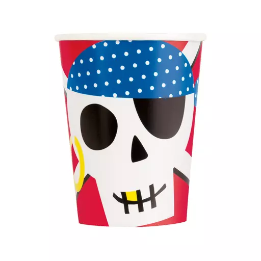 Ahoy Pirate Cups - Pack of 8