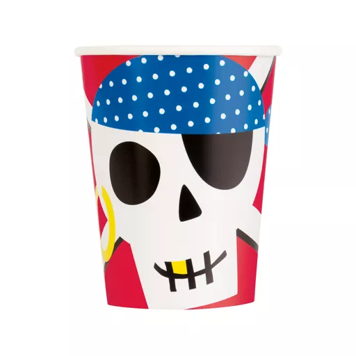 Ahoy Pirate Cups - Pack of 8