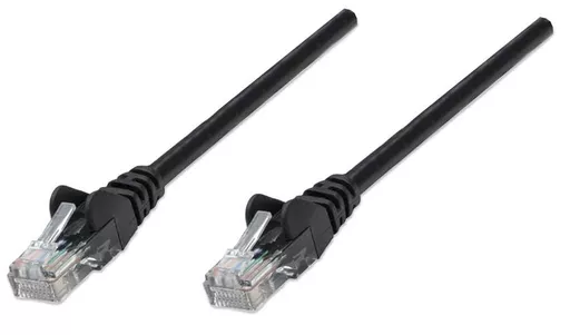 Intellinet Network Patch Cable, Cat5e, 5m, Black, CCA, U/UTP, PVC, RJ45, Gold Plated Contacts, Snagless, Booted, Lifetime Warranty, Polybag