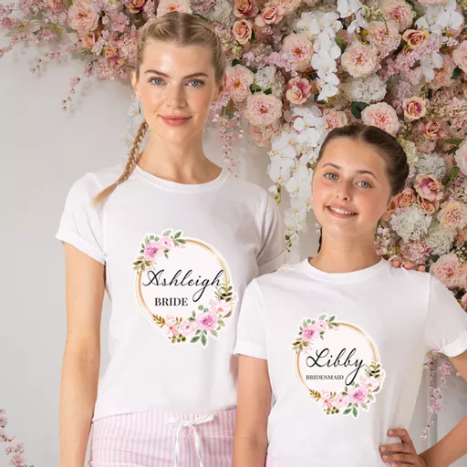 Personalised Wedding Pyjamas Flower