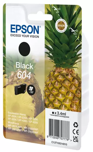 Epson C13T10G14020/604 Ink cartridge black Blister, 150 pages 3,4ml for Epson XP-2200