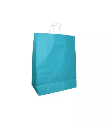 Bright Turquoise Paper Bag - Pack of 50