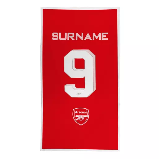 Arsenal FC Back of Shirt Beach Towel