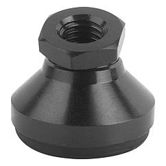 K0395 Swivel Feet In Steel With Antislip Plate Form G Size M10-M20