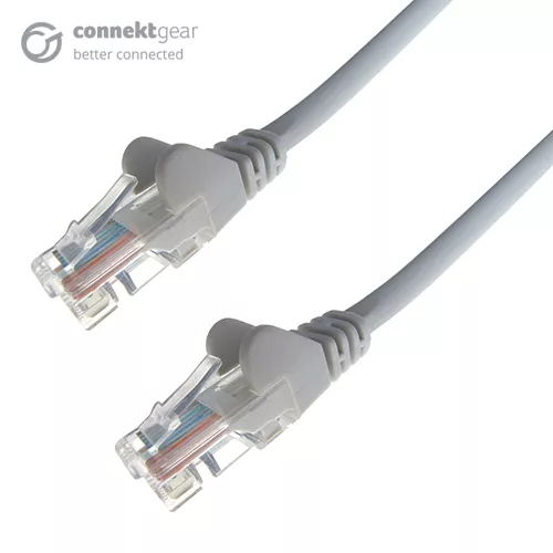 connektgear 2m RJ45 CAT6 UTP Stranded Flush Moulded LS0H Network Cable - 24AWG - Grey