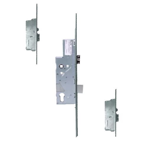ELITE Key Wind Locking Lever Operated Latch & Deadbolt Single Spindle 20mm Faceplate - 2 Deadlocking Latch Bolts