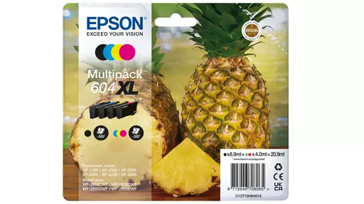 Epson C13T10H64010/604XL Ink cartridge multi pack Bk,C,M,Y high-capacity 500pg + 3x350pg Pack=4 for Epson XP-2200