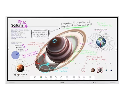 Samsung WM85B interactive whiteboard 2.16 m (85") 3840 x 2160 pixels Touchscreen Light grey HDMI