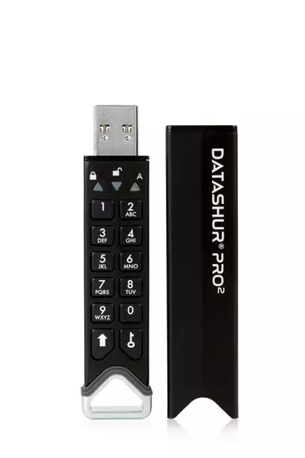 iStorage datAshur PRO2 8GB secure encrypted flash drive - IS-FL-DP2-256-8