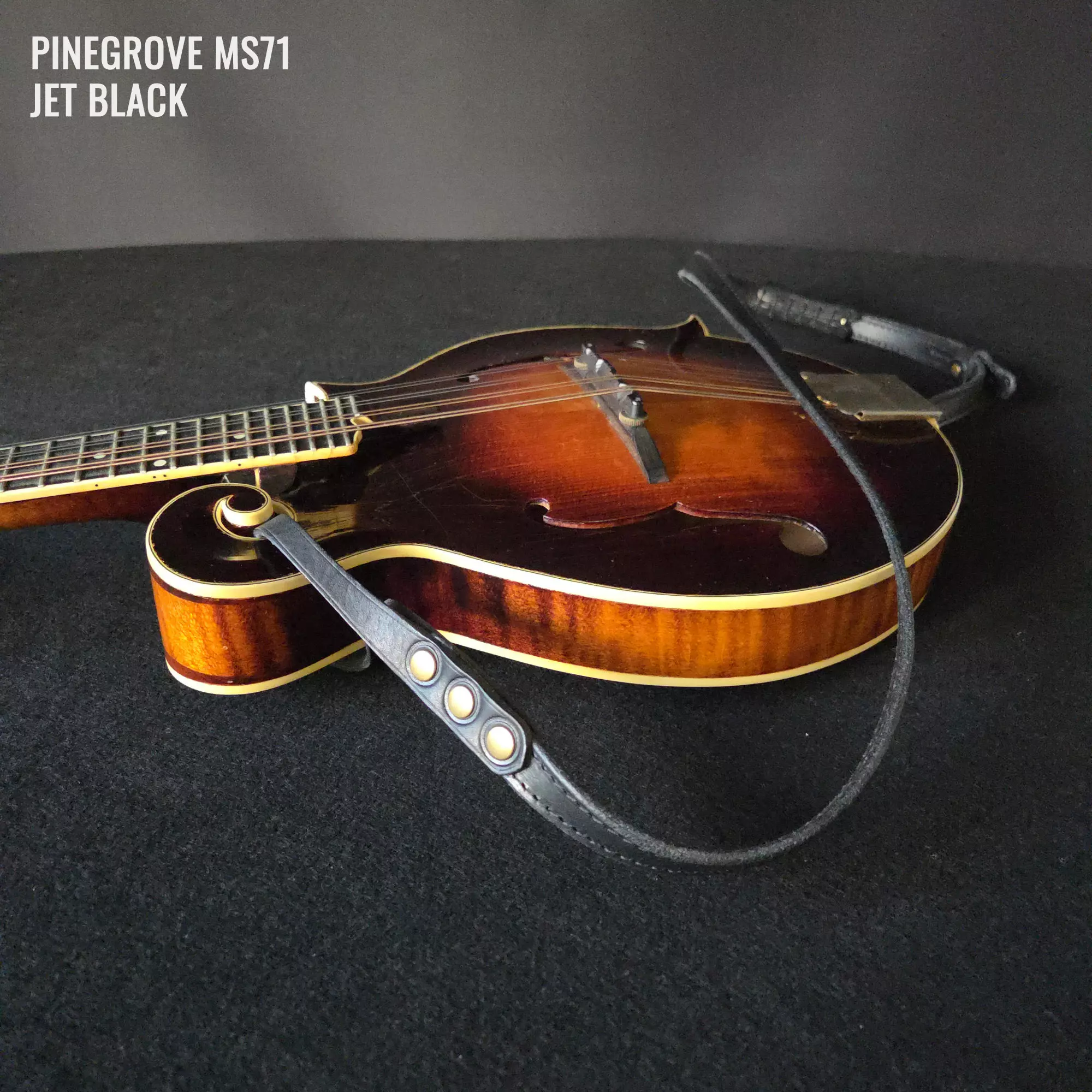 MS71T black mandolin strap Pinegrove Leather 153218.jpg